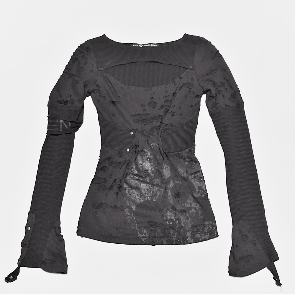 TRADE ONLY! Rare Lip Service Biohazard keyhole top